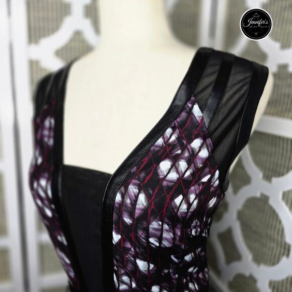 RACHEL Rachel Roy NWT Women's Mixed Media Sleeveless Sheath Dress Size 10 - Picture 2 of 12